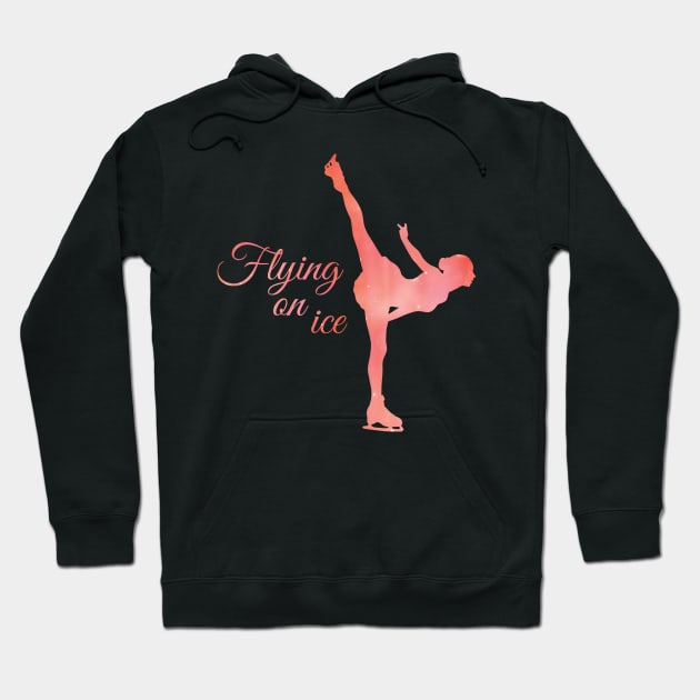 Figure skating - Ice skating girl - pink arabesque pose - ice skater Hoodie by Vane22april